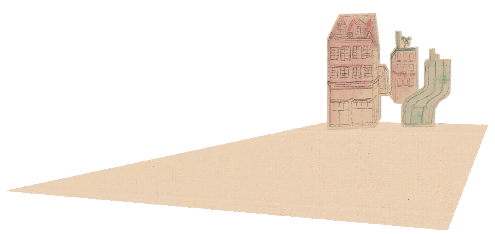Background of Parallax Effect, Drawing of a House